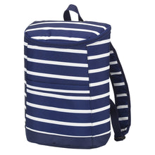 Load image into Gallery viewer, Navy Stripe Cooler Backpack