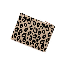 Load image into Gallery viewer, Leopard Burlap Zip Pouch