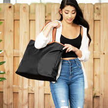 Load image into Gallery viewer, Black Nylon Ally Tote