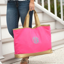 Load image into Gallery viewer, Hot Pink Cabana Tote