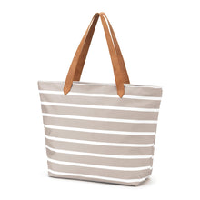 Load image into Gallery viewer, Tan Stripe Tote