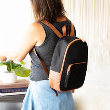 Load image into Gallery viewer, Black Nylon Lauren Backpack