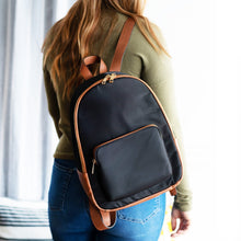 Load image into Gallery viewer, Black Nylon Lauren Backpack