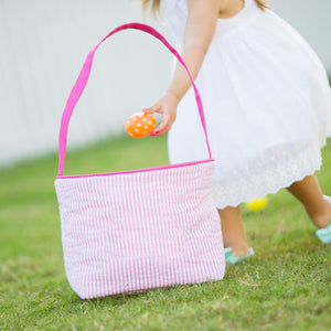 Pink Seersucker Bucket