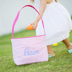 Pink Seersucker Bucket