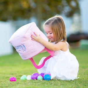 Pink Seersucker Bucket