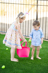 Hot Pink Felt Easter Bucket