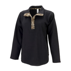 Black Leopard Savanah Pullover