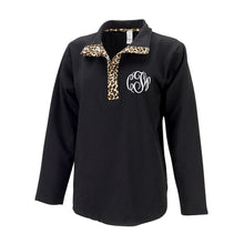 Load image into Gallery viewer, Black Leopard Savanah Pullover