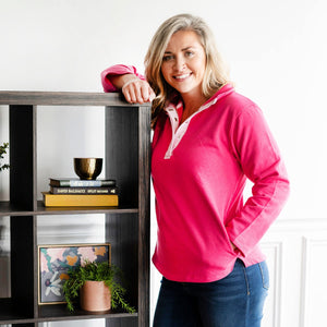 Hot Pink Stripe Savannah Pullover