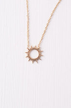 Load image into Gallery viewer, Mallory Gold Sun Pendant Necklace