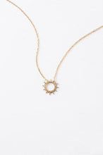 Load image into Gallery viewer, Mallory Gold Sun Pendant Necklace