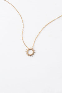 Mallory Gold Sun Pendant Necklace