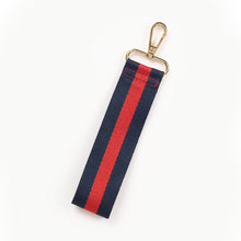 Load image into Gallery viewer, Navy &amp; Red Wristlet Strap