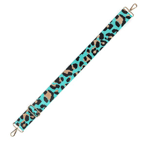 Aqua Leopard Crossbody Strap