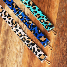 Load image into Gallery viewer, Aqua Leopard Crossbody Strap