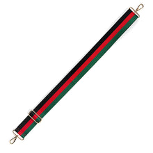 Load image into Gallery viewer, Black, Red &amp; Green Stripe Crossbody Strap