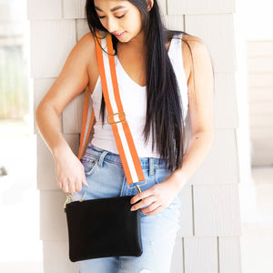 Orange Stripe Crossbody Strap