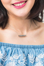 Load image into Gallery viewer, Faith Silver Bar Necklace