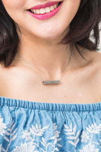 Faith Silver Bar Necklace