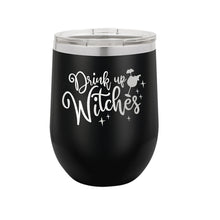 Load image into Gallery viewer, Drink Up Witches Black 12oz Insulated Tumbler