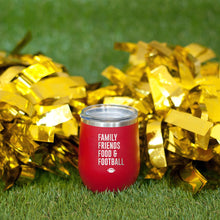 Load image into Gallery viewer, Family, Friends, Food &amp; Football 12oz Tumbler