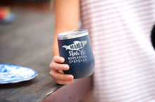 Load image into Gallery viewer, Mama Shark Navy 12oz Insulated Tumbler