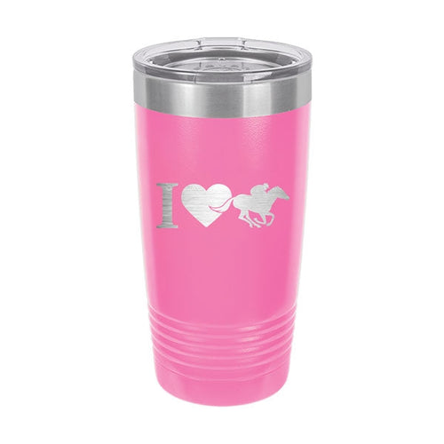 I Love Derby Pink 20oz Insulated Tumbler