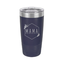 Load image into Gallery viewer, Floral Mama Navy 20oz Insulated Tumbler