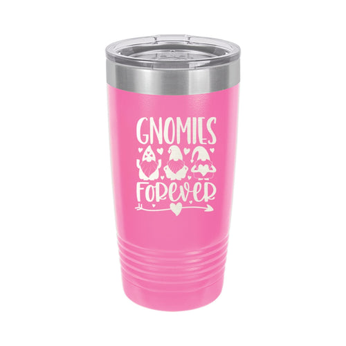 Gnomies Forever Pink 20oz Insulated Tumbler
