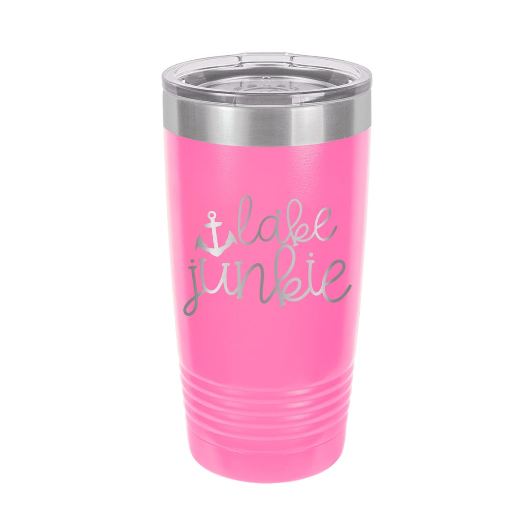 Lake Junkie Pink 20oz Insulated Tumbler