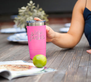 Lake Junkie Pink 20oz Insulated Tumbler