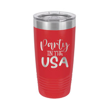 Load image into Gallery viewer, Party in the USA Red 20oz Insulated Tumbler