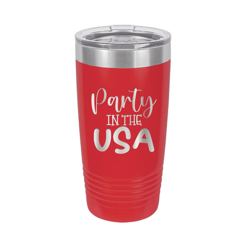 Party in the USA Red 20oz Insulated Tumbler