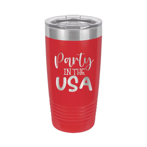 Party in the USA Red 20oz Insulated Tumbler