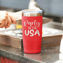 Load image into Gallery viewer, Party in the USA Red 20oz Insulated Tumbler