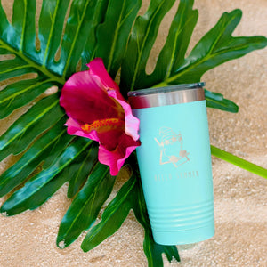 Gnome Hello Summer Teal 20oz Insulated Tumbler