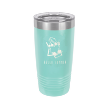 Load image into Gallery viewer, Gnome Hello Summer Teal 20oz Insulated Tumbler