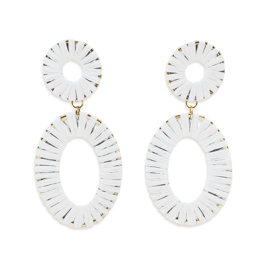 White Summer Earrings