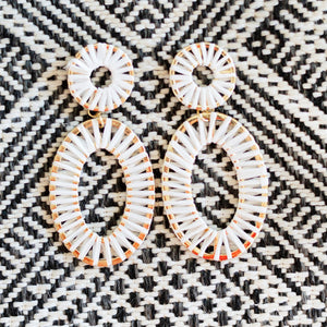 White Summer Earrings